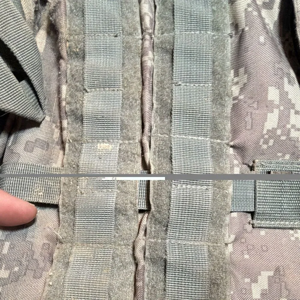 Digital Camo MOLLE Tactical Backpack Nylon Gray/Beige Zip Buckle Padded Straps
